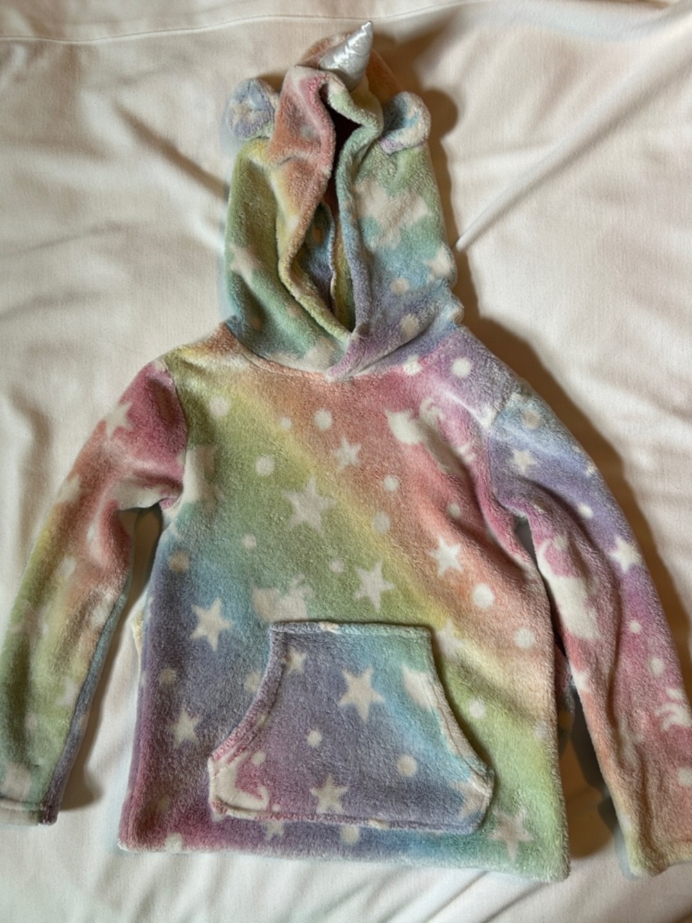 32 Degrees Heat Pastel Rainbow Star Hooded Pullover - Multicolor
